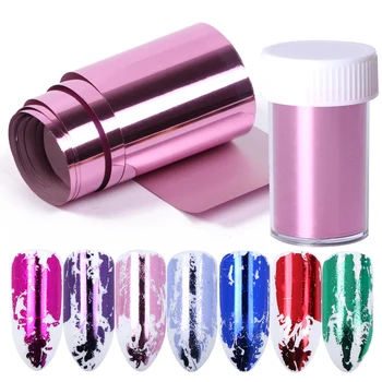 

1pcs Glossy Nail Foil Metal Colorful Starry Sky Transfer Sticker Sliders Nail Art Paper Crafts Decal Manicure Decoration JI996-1