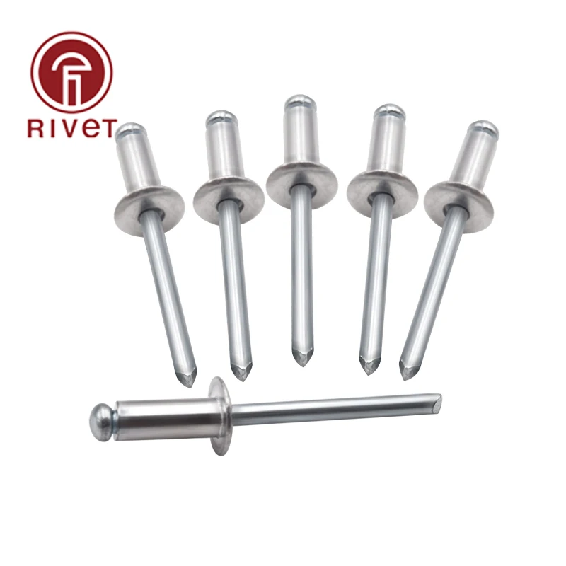 ISO 15977 Aluminum Steel Mushroom Screw Pulling Round Rivet Break Mandrel Blind Nail Self-plugging Furniture M3 M3.2 | Обустройство