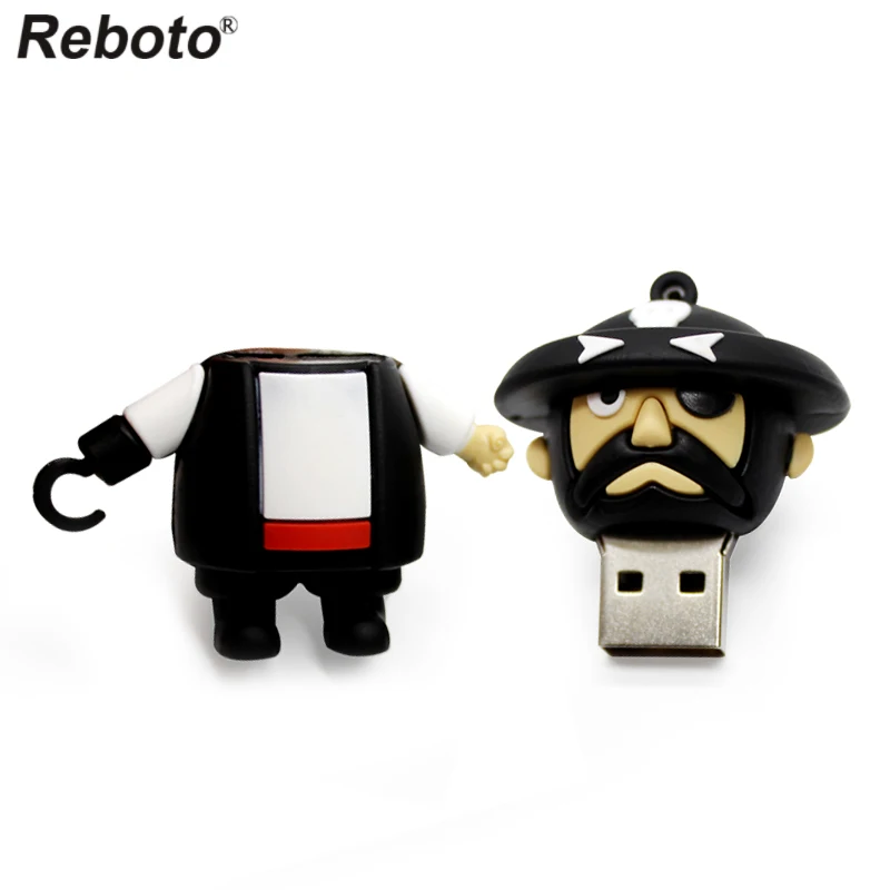 Мультяшная мини-фигурка, USB флеш-накопитель, 64 ГБ, 32 ГБ, 16 ГБ, 8 ГБ, мини-ручка для ключей, карта памяти, креативный пиратский U-накопитель для ПК