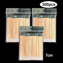Bulk Pack Wooden Pointed Swabs for Eyebrow, Eyeliner, Lip Gloss, and Eyelash Application and Cleaning (300pcs  pointy swab)