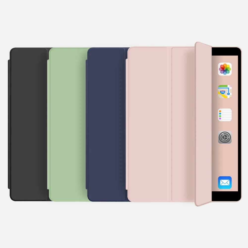 Для нового iPad Air 3 10,5 дюймов чехол с держателем для карандашей, тонкий трехскладной PU кожаный смарт-чехол просыпается