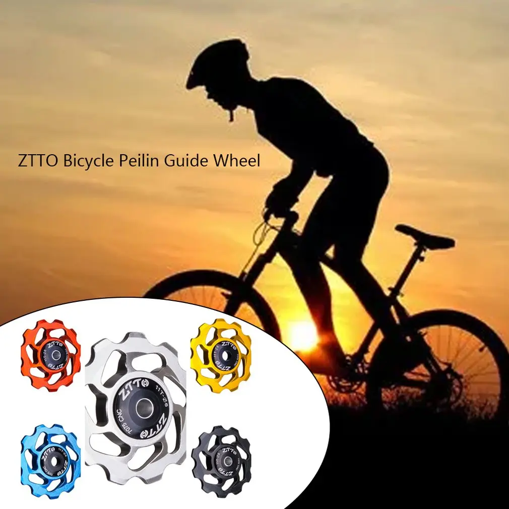 ZTTO 11T MTB велосипедный задний переключатель Jockey колесный керамический подшипник шкив AL7075 CNC направляющий ролик для дорожного велосипеда 4 мм 5 мм 6 мм