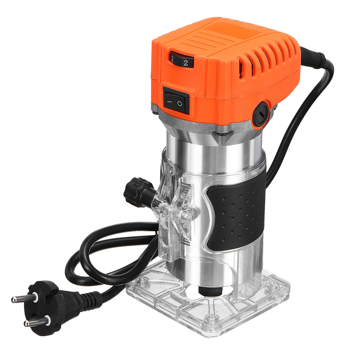 3000W 35000rpm 6 Speeds Wood Electric Hand Trimmer Woodworking Slotting Trimming Machine Wood Router Joiner Set EU Plug