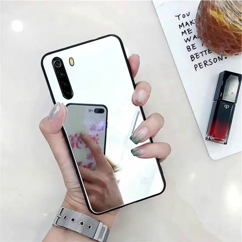 Чехол с покрытием для Xiaomi Redmi Note 8T 8 7 Pro акриловый чехол макияжа зеркальная
