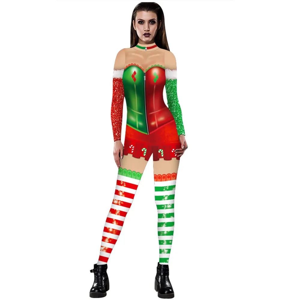 Костюм для косплея на Хэллоуин, костюм для косплея, лайкра, Zentai Joker, косплей, боди, рождественские костюмы для женщин