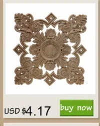 RUNBAZEF Wood Applique Onlay Wood Decal Modern Ornamental European Decoration Rose Crown Leaves Wooden Corner Home Figurines NEW