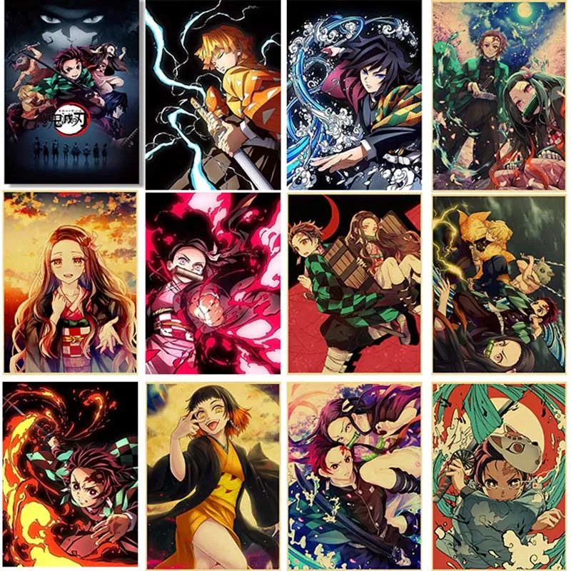 Demon Slayer:Kimetsu no Yaiba Tanjirou Nezuko Diamond Painting Cartoon Needlework 5d DIY Cross stitch handmade Decoration gift