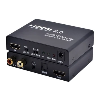 

Hdmi 2.0 To Hdmi Audio Extractor Audio Extractor Support 4K/60Hz Yuv 4:4:4 Hdr Arc For Hd Box Ps3 Ps4