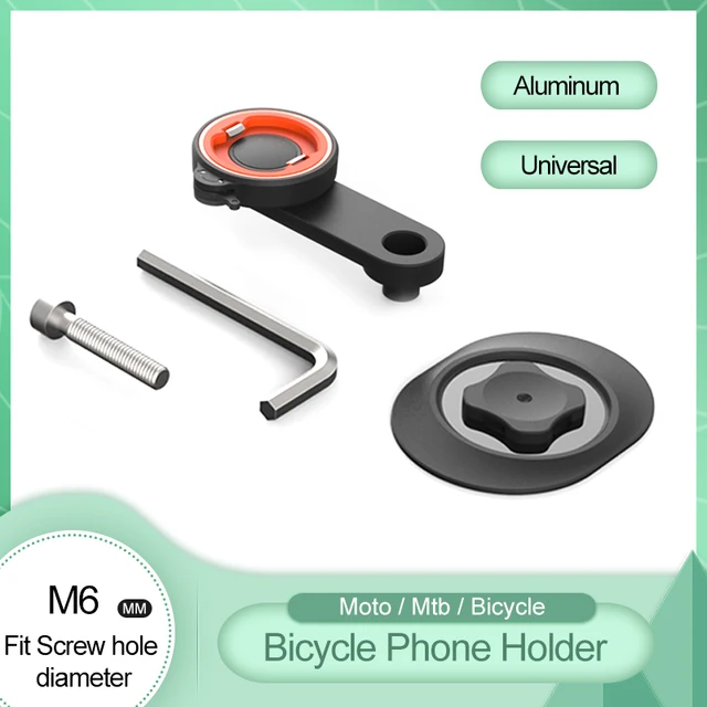 Bicycle Phone Holder,Adjustable angle aluminum bike mount phone holder GPS bracket,Universal Mobile Cell Phone Holder Bike Clip Option A