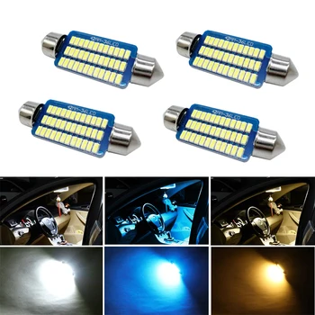 

4x Car led c5w led bulb CANBUS 12V Festoon 31mm 36mm 39mm 41mm c10w reading lamp car Interior Light white blue for honda accord