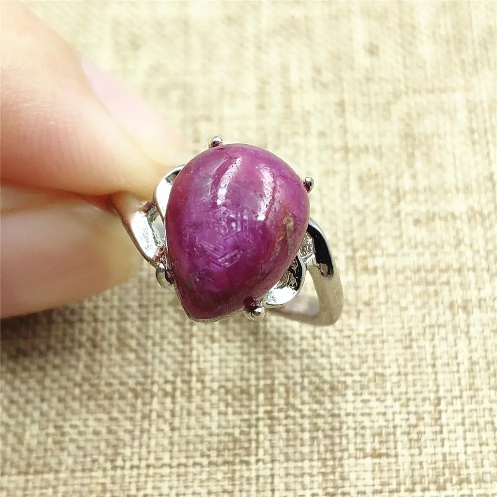 

100% Natural Ruby Red Gemstone OVal Adjustable Ring Crystal 10x8mm 925 Silver Woman Man Party Gift Rings Jewelry AAAAA