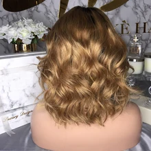 JRX волосы Омбре Midium блонд кружева передний парик объемная волна бразильские человеческие волосы парики с волосами младенца 8-26 дюймов Кружева Парики Форма Женщины