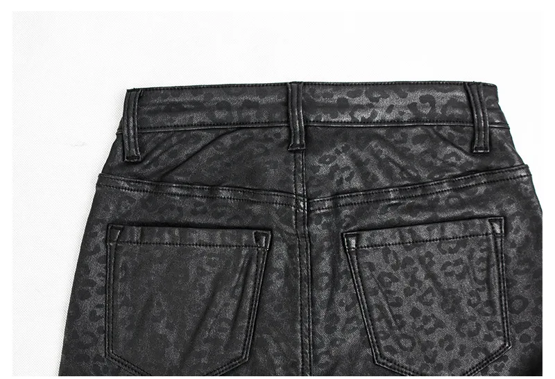 Женские джинсы с высокой талией, черные леопардовые обтягивающие джинсы, женские сексуальные узкие брюки, брюки для ночного клуба, Стрейчевые джинсы размера плюс
