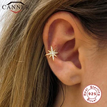 1 pcs European and American 925 Sterling Silver Clip on Earrings for Women Geometric Gold Silver Clip Earrings Without Piercing