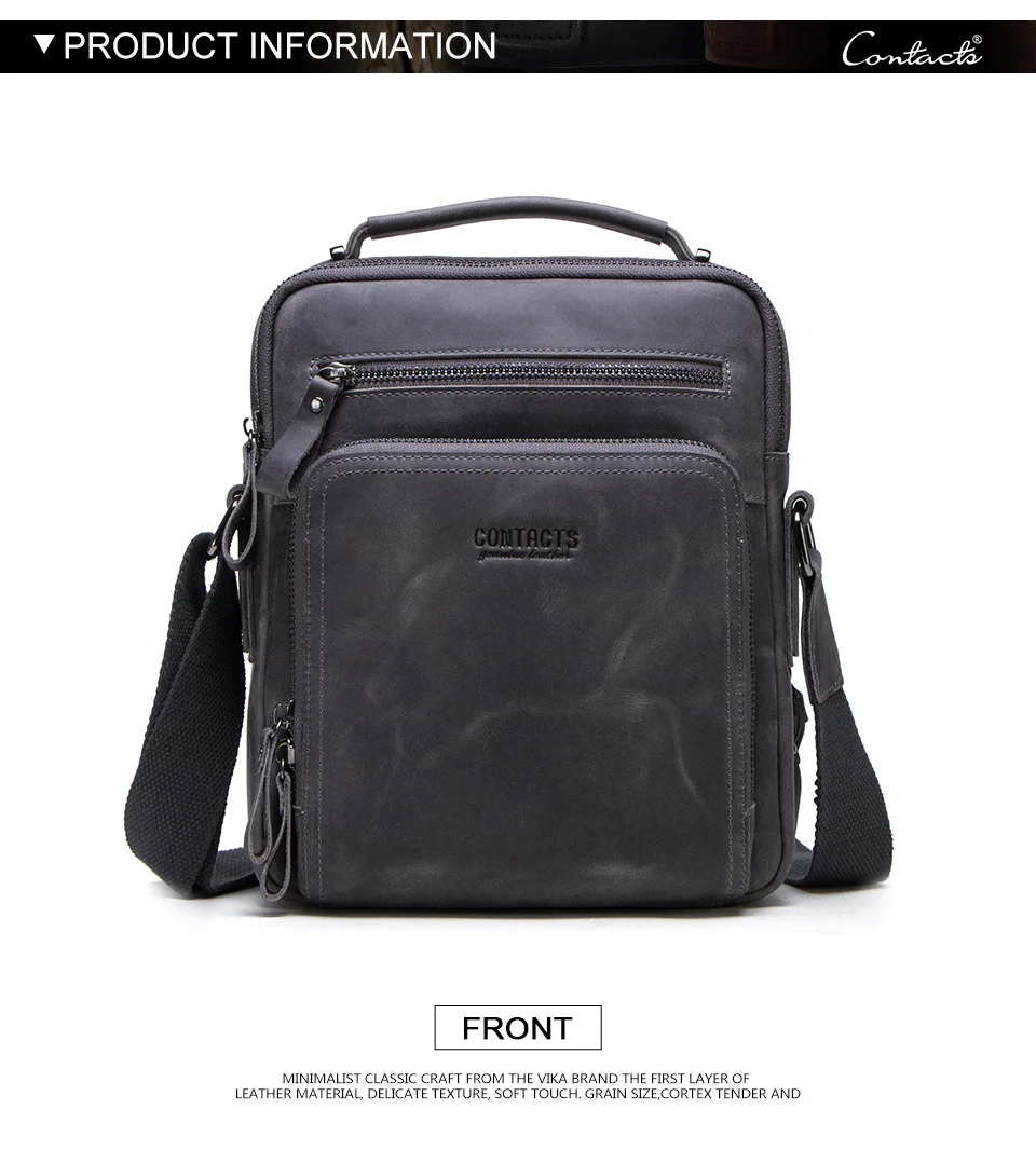 Высококачественная брендовая мужская кожаная сумка crazy horse, винтажные сумки-мессенджеры, мужские сумки bolsos, мужская сумка