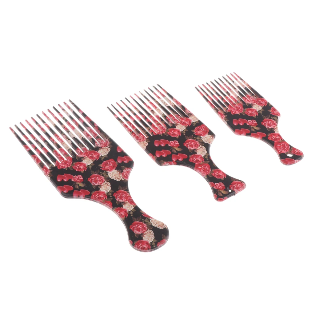 Long Handle Afro Pick Hair Comb Hairdressing Brush Tool Slick Back Hairstyle