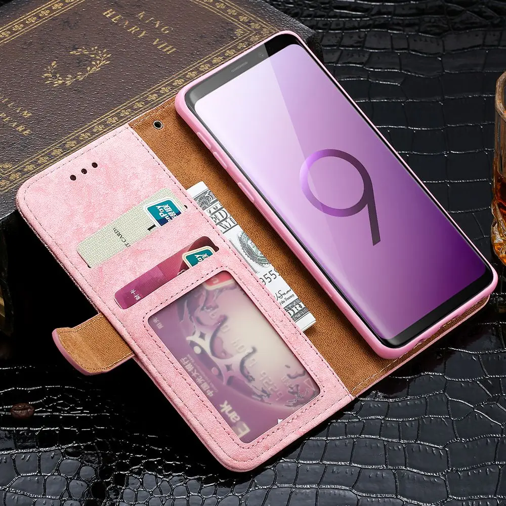 LCHULLE роскошный флип-Кошелек из искусственной кожи чехол для samsung Galaxy A6 J6 Plus A3 A5 J3 J5 Магнитный блестящий чехол для телефона