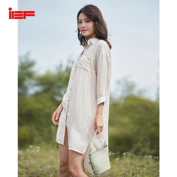 

IEF Spring Summer Vogue Female Mid Long Style T Shirt Fashion Streetwear Women Tops 0601A-D7927-7-