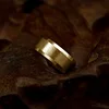 Ring Men Titanium Black/Gold 2022 Fashion Titanium Steel Black Classic Ring For Men Wedding Bands Male Jewelry ► Photo 3/6