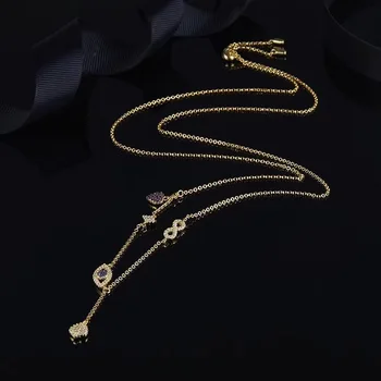 

[MeiBaPJ]S925 Pure Sterling Silver Pendant Necklace With High Quality AAA Zircon Eye Pendant Necklace For women Fine Jewelry