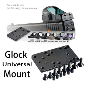 

New Tactical Rear Sight Scope Plate Base Mount Red Dot Scope Mount Adapter fits Universal Glock Handgun Pistol For Hunting Caza