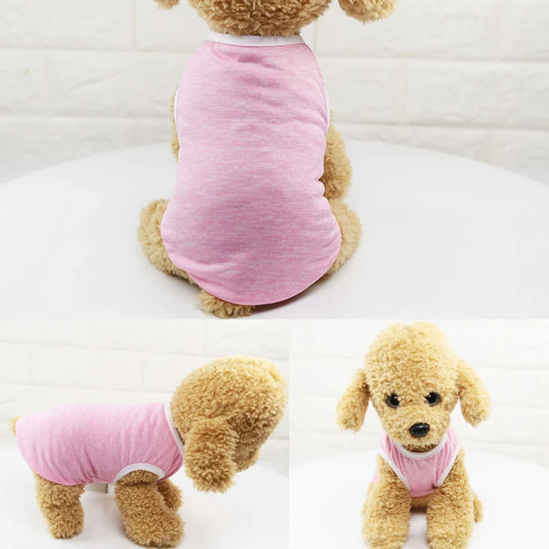 

2019 Thin Pet Dog Vest For Small Dog Classic Simple Dirt-resistant Breathable Puppy Dog Teddy Clothes Spring Summer Dog Supplies