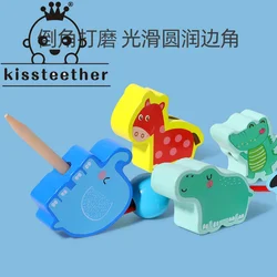 Kissteether Juego de comida de madera para niños, juguete educativo para cortar frutas y verduras, juego de simulación