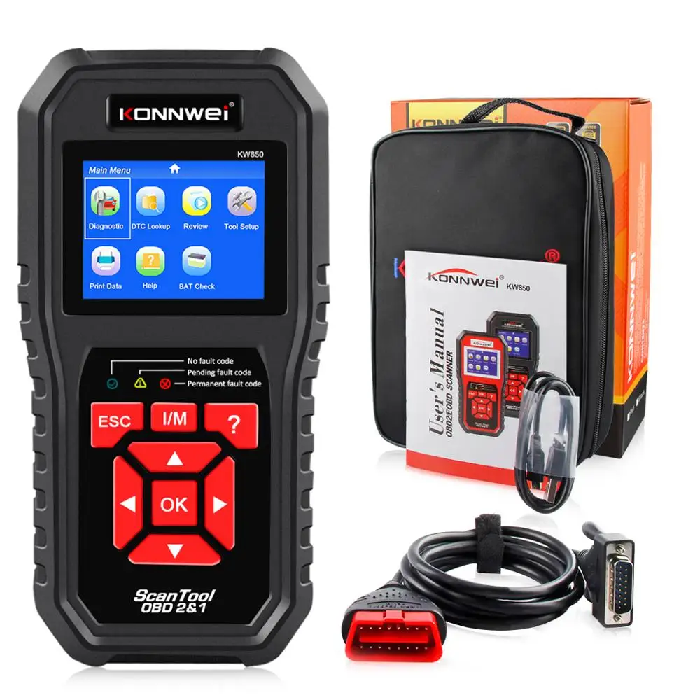 KW850 OBD2 EOBD CAN Auto Diagnostic Scanner Car Fault Code Reader Tester Tool 