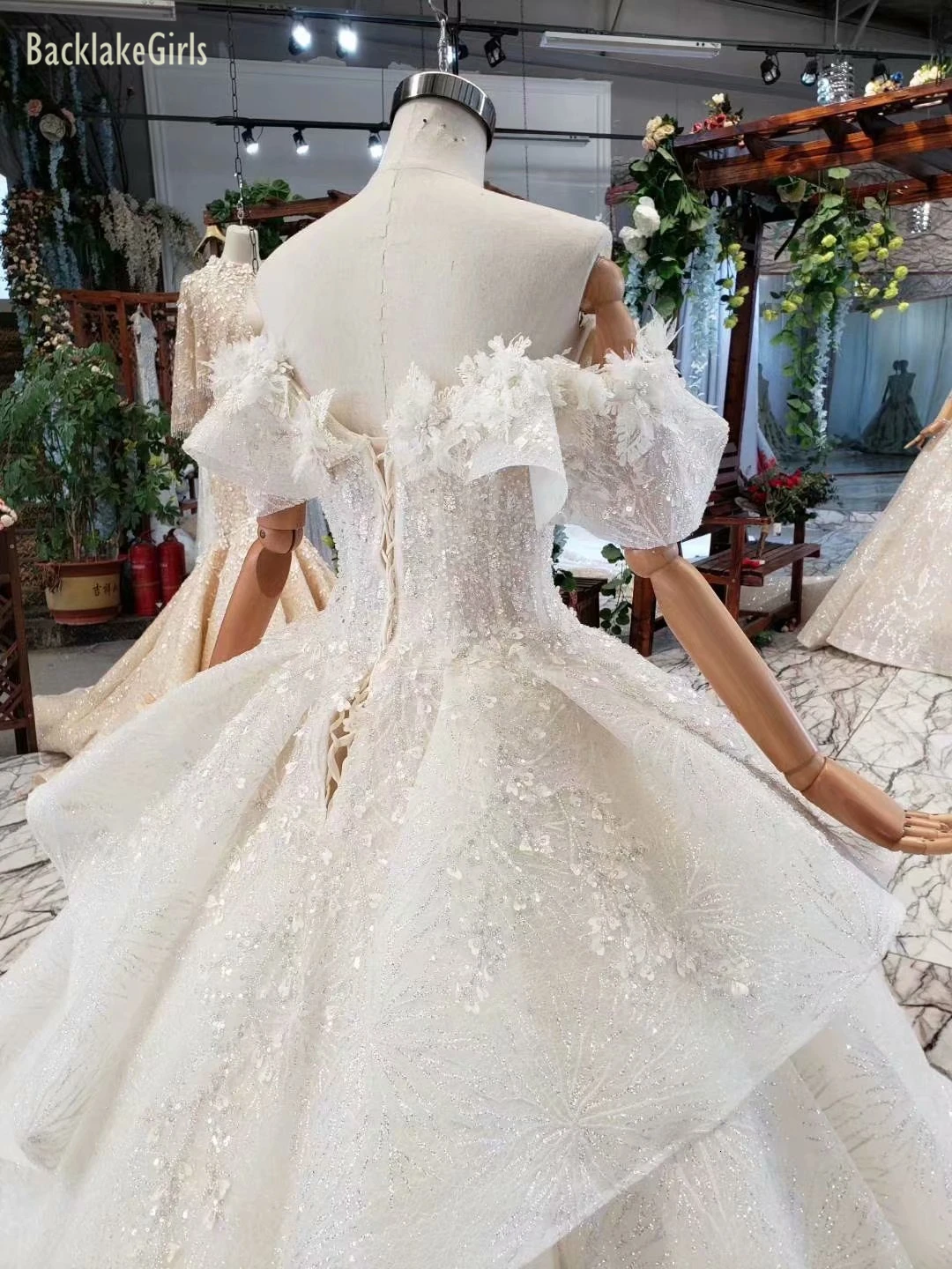 BacklakeGirls Vestido De Noiva Милая Аппликация цветы белое свадебное платье Бохо с открытыми плечами свадебное платье для беременных