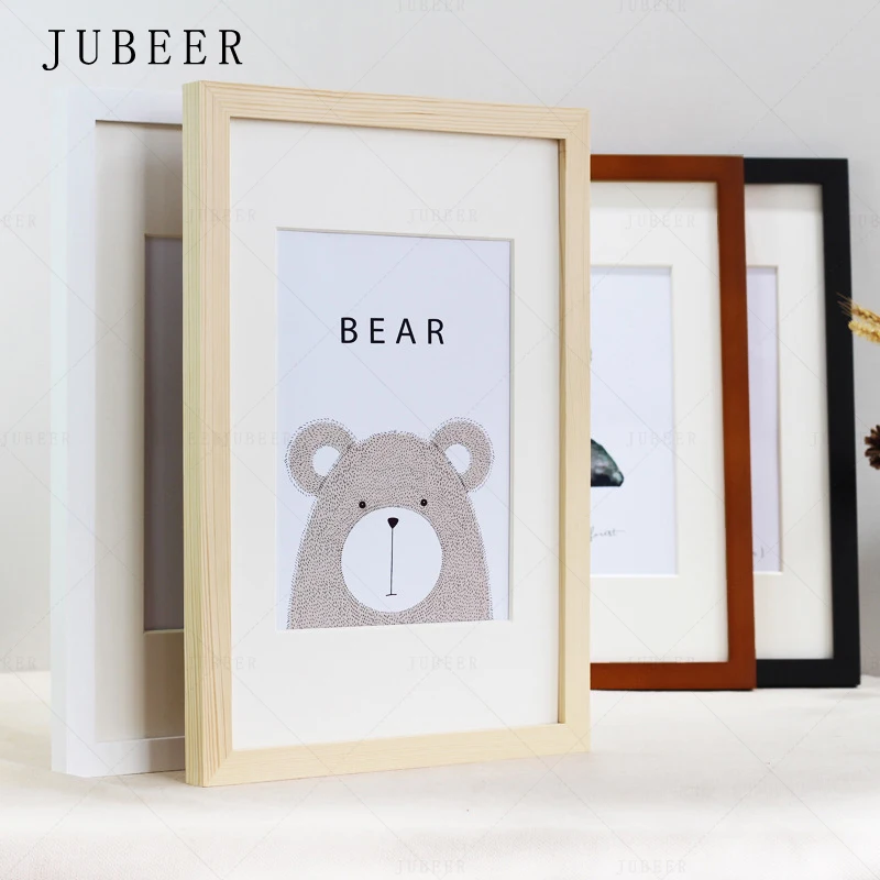 Nordic Simple Wooden Frame A4 A3 Black White Color Picture Photo Frames For Wall picture frames wall photo frame home decor photo frame