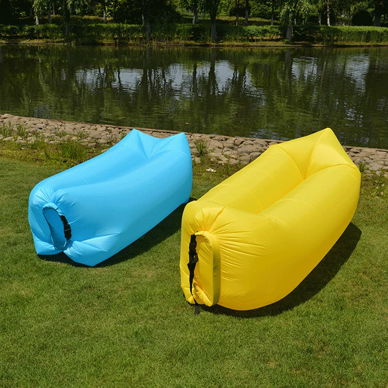 

Modern Nylon Inflation Free Portable Lazy Inflatable Sofa Outdoor Beach Air Sofa Bed Fashion Inflatable Bed Outdoor Furniture