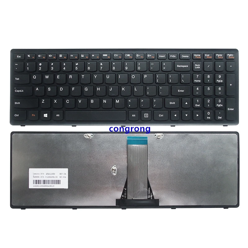 

Клавиатура для ноутбука Lenovo IdeaPad G500S, G505S, G510S, английская, Черная