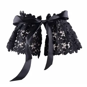 

Sweet Peplum Belt Women Hollow Out Lace Flowers Embroidery Long Frenulum Bowknot Stereoscopic Decorative Accessories Waist Strap