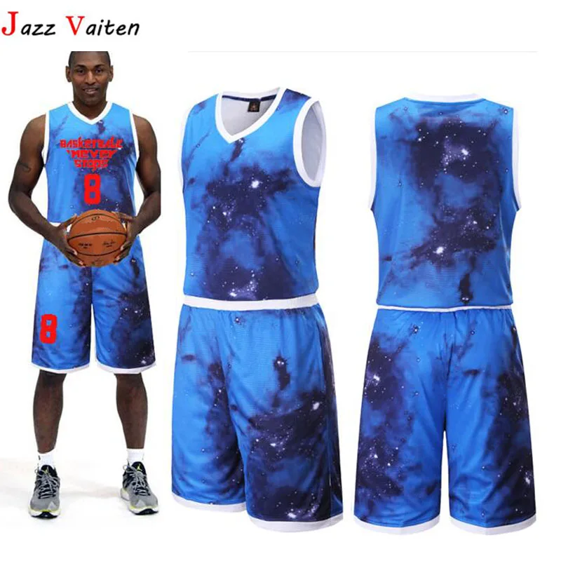 Высокое качество Новое поступление мужские баскетбольные майки комплект со штанами таможня улица хип-хоп баскетбольные шорты для униформы наивысшего качества