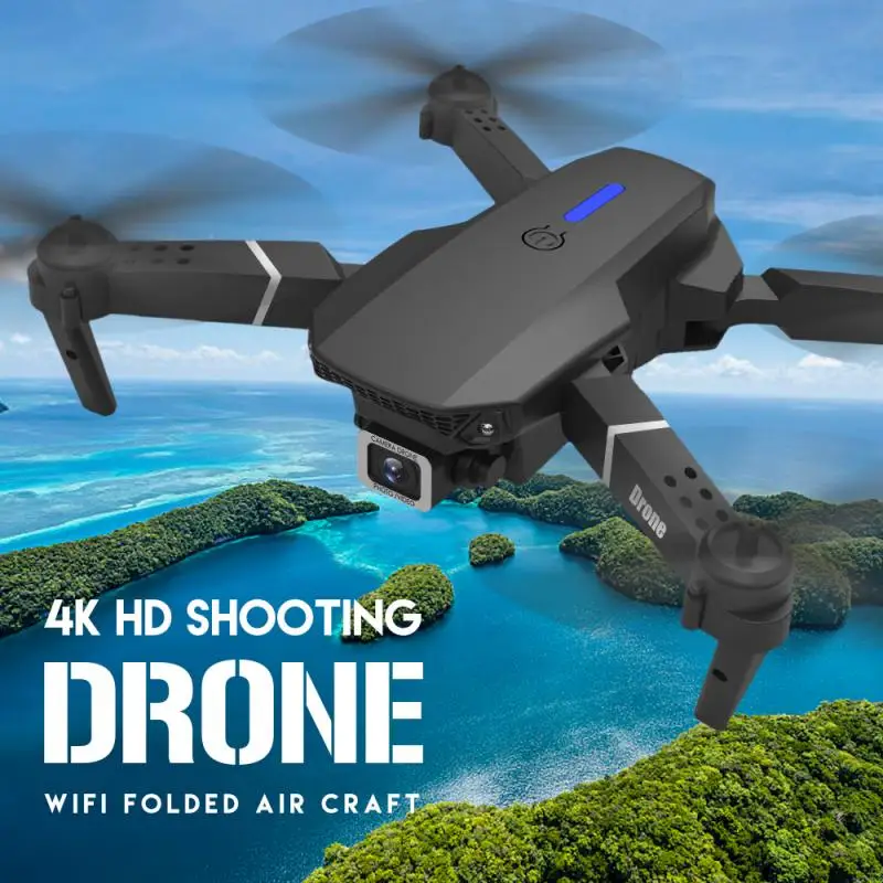 Drone 4k HD Dual Camera Visual Positioning 1080P WiFi Fpv Drone Height Preservation Rc Quadcopter Remote Control Toys Gift