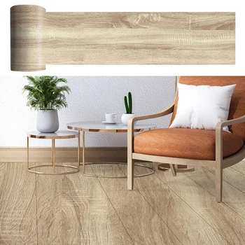 

Floor Sticker DIY Accessories Tool Kitchen Floor Stickers Pvc Wood Adhesive Waterproof Oilproof Home Living Room Wall Decoration