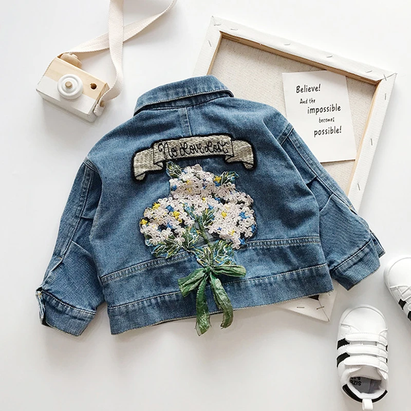 blue 309428 Новая модная Осенняя джинсовая куртка пальто из искусственной кожи для маленьких мальчиков и девочек, короткая детская одежда для отдыха, пальто, топы - Цвет: blue 309428