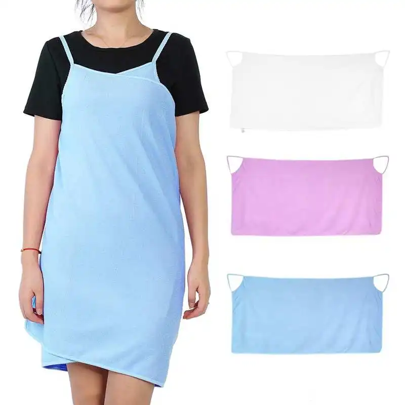 Microfiber Soft Bath Towel Wrap Fashion Women Sexy Wearable Ultralight Quick Dry Magic Bathing Beach Spa Bathrobes Dresses | Дом и сад