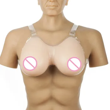 

Silicone Breasts Prosthesis Straps-on Crossdresser Fake Boobs 2400g Strapless Bra Sticky Bra Plus Size