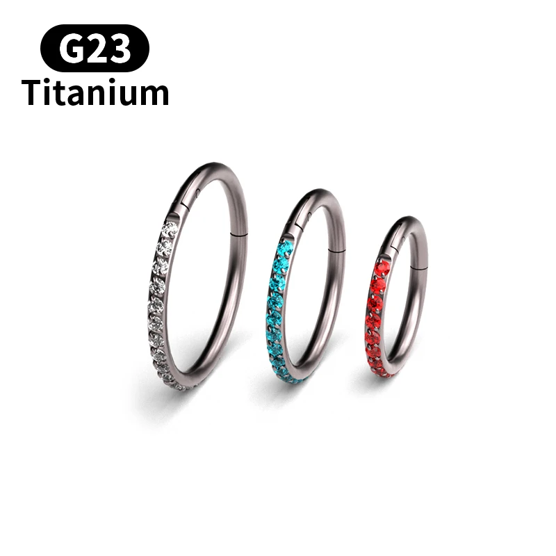 Кольцо для пирсинга носа из титана G23 16 г 1 шт. | Украшения и аксессуары