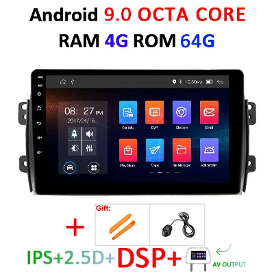 9.0 4G 64DSP AVOUT 64G DSP ips Android 9,0 Автомобильный gps радио для Suzuki SX4 2006 2007 2008 2009-2013 Мультимедиа Навигация стерео Авто без DVD плеера - Цвет: 9.0 4G 64DSP AVOUT