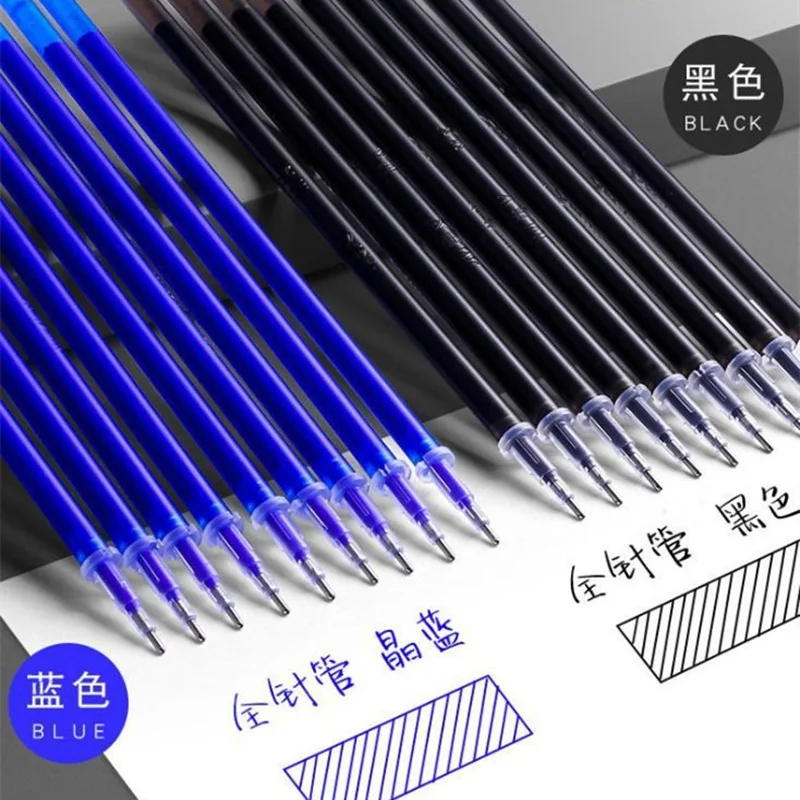 Erasable Pen Refills Magic Gel Pens Rod Washable 0.5mm Blue Black Ink 20Pcs