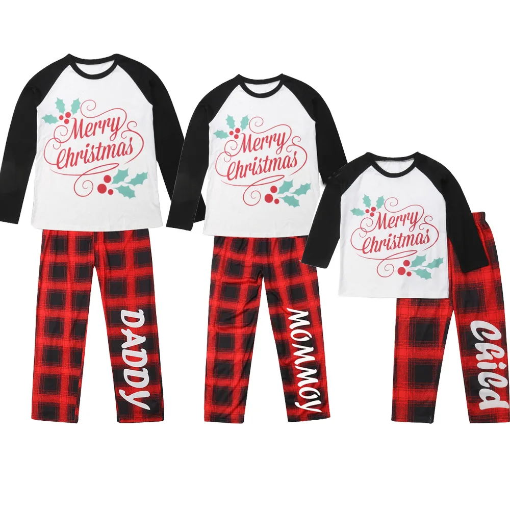 Семейные рождественские пижамные комплекты; Одинаковая одежда для сна для папы, мамы и детей; наряды; рождественские пижамы; семейная домашняя одежда - Цвет: KFY-H