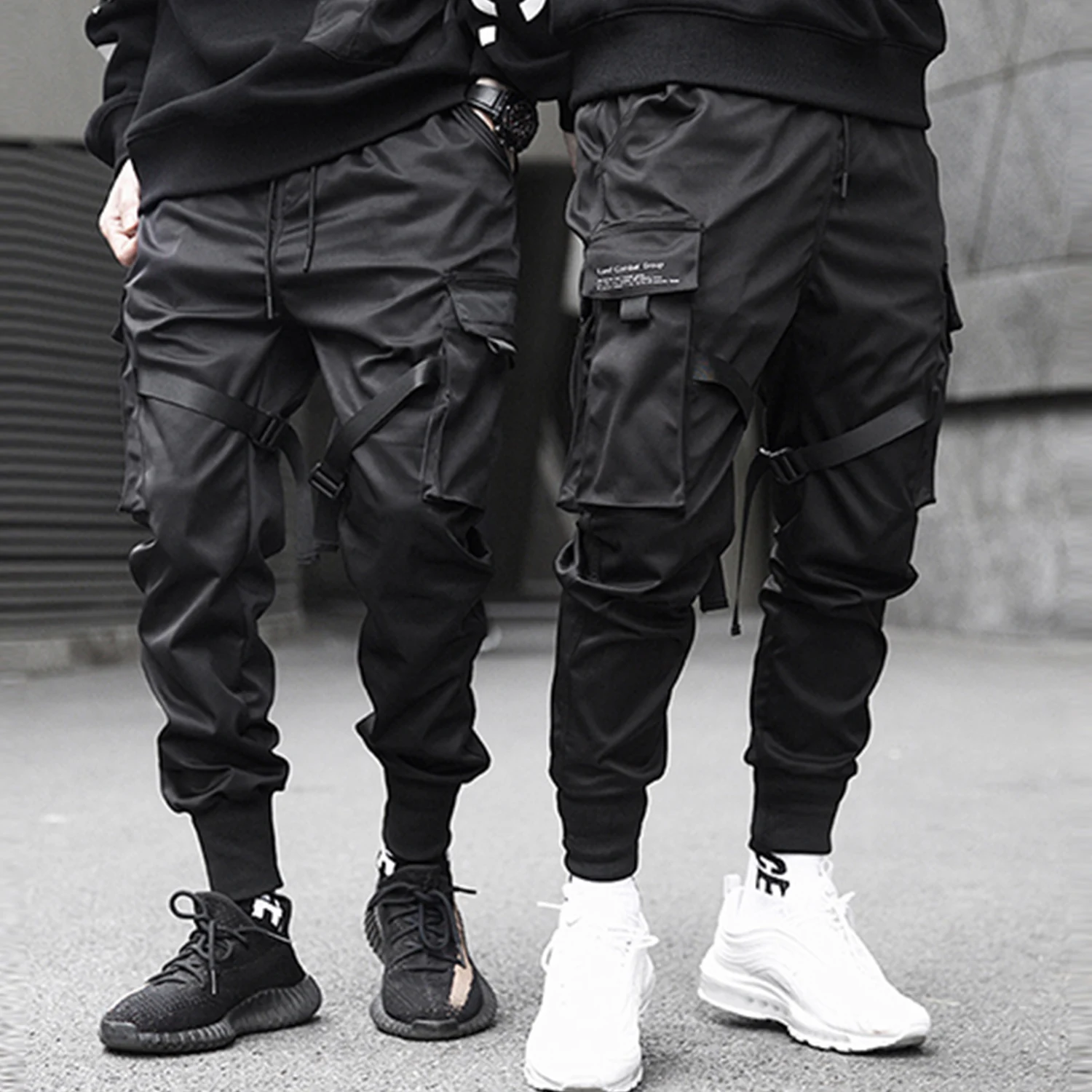 black techwear cargo pants