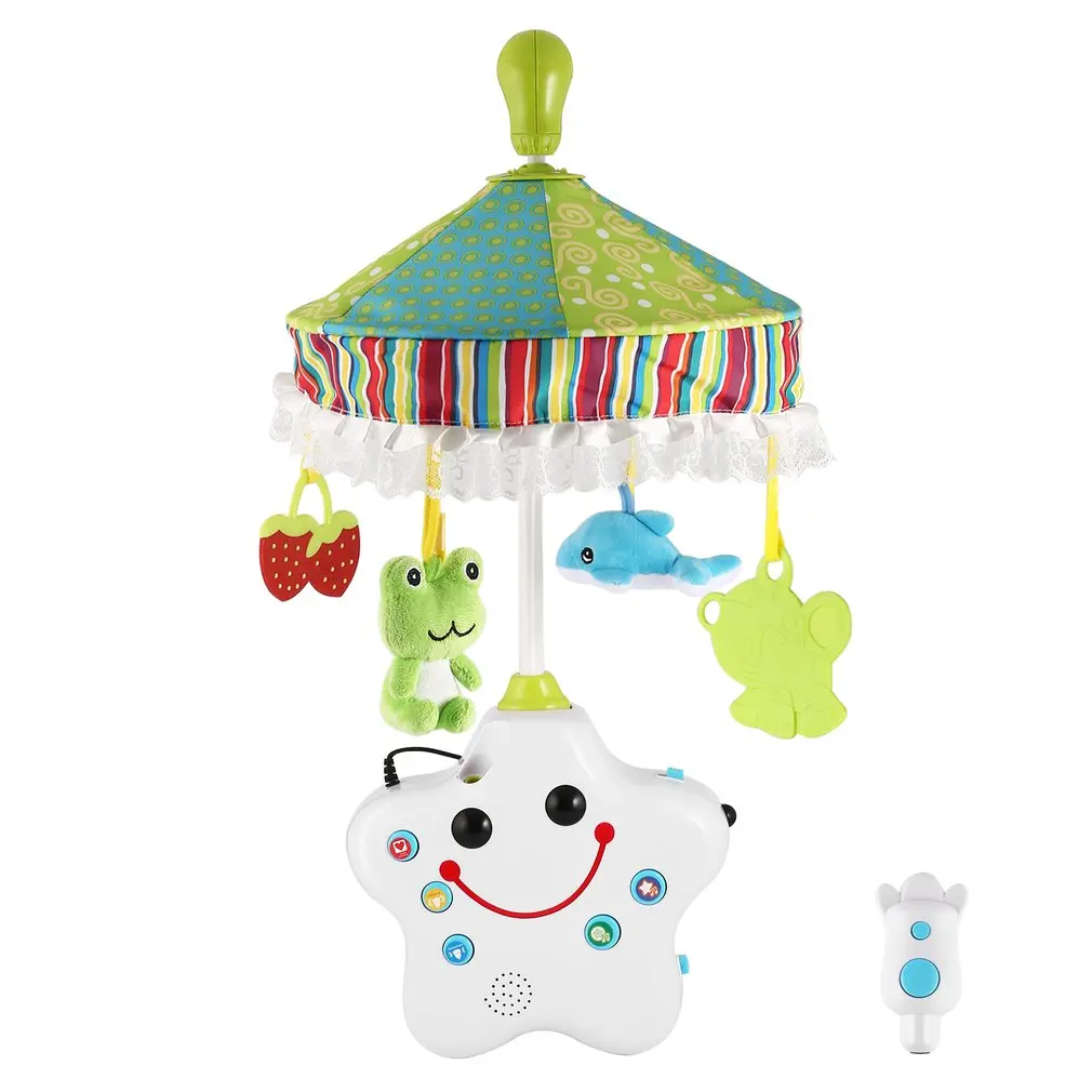 

LESHP Projection Crib Musical Mobile Baby Boy & Girl Bedding Rattle Toy Music Bed Ring Crib Bell with Hanging Rotating