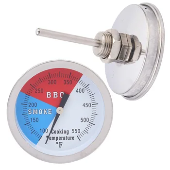 

100-550℉ Thermometer Stainless Steel Barbecue Smoker Grill Temperature