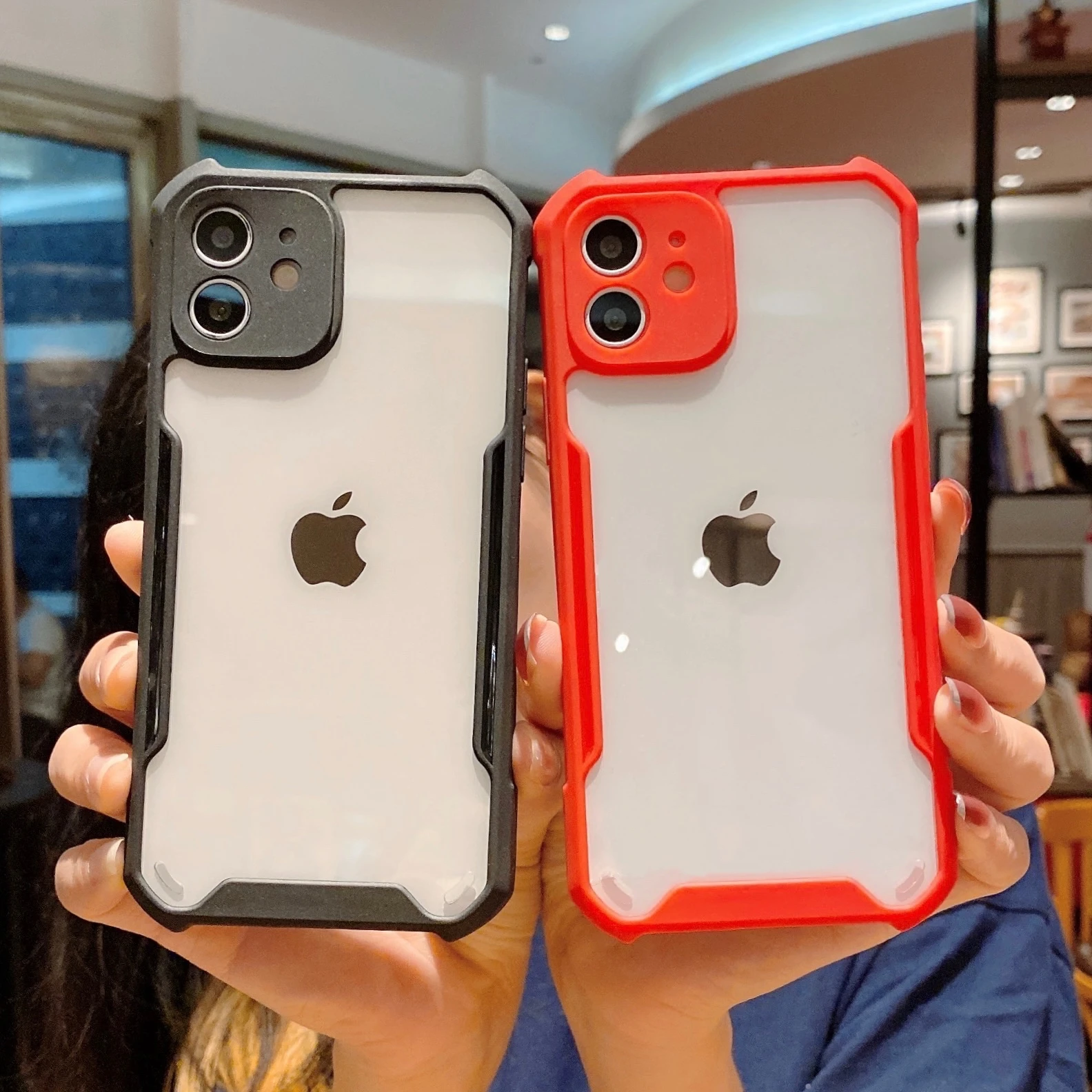 Funda de para Iphone 12 Pro carcasa de Tpu de transparente, lente de protección completa a prueba de golpes para Iphone 6, 7, 8 Plus, X, Xs Max|Fundas