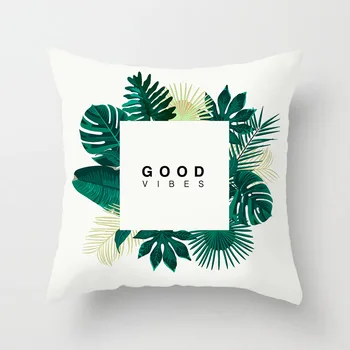

Summer plant letter pillow cover home sofa decoration pillow office car cushion cover