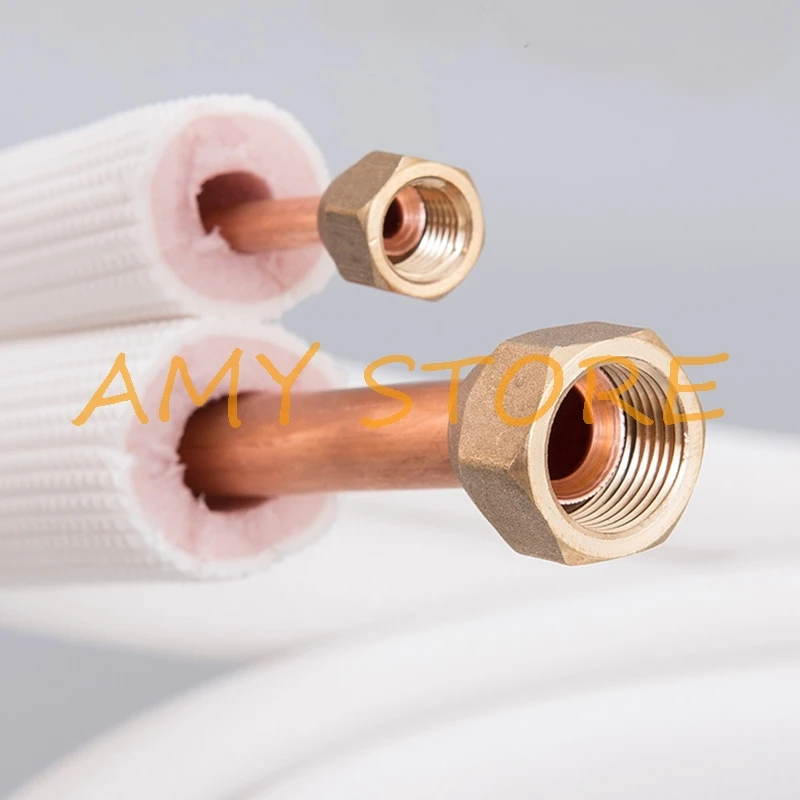 Tubes Cuivre Climatisation Gaz R410a Kit Tubes Cuivre Pré-isolés Climatisation Split - 1/4'' 1/2'' - 2m Pour R32, R410A, R407C Climatisation à Gaz Liaison Frigorifique 1/4 3/8 10m - 5