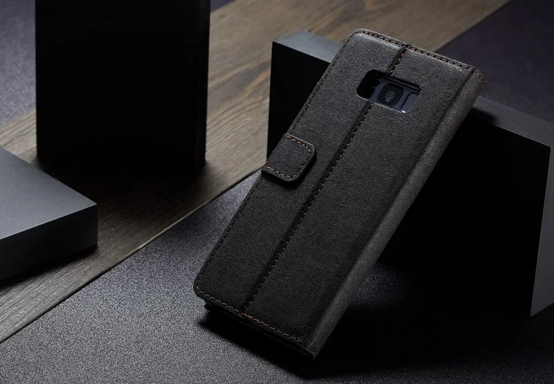 Чехол для телефона Samsung Galaxy S8 S9 Plus note 9 8 S7 edge слот для карт подставка Съемная крышка крафт бумажный кожаный чехол-кошелек